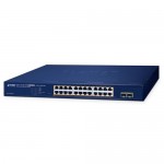 PLANET 24-Port 10/100/1000T 802.3at PoE + 2-Port 1000X SFP Web Smart Ethernet Switch