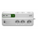 APC PM6U-GR APC Essential SurgeArrest 6 outlets with 5V, 2,4A 2 port USB charger, 230V Germany