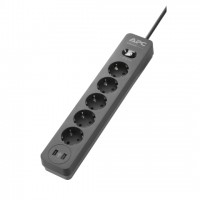APC PME5U2B-GR APC Essential SurgeArrest 5 Outlet 2 USB Ports Black 230V Germany