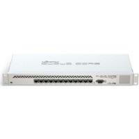MIKROTIK  CCR1016-12G  RouterBoard 1U rackmount, 12x Gigabit Ethernet, LCD 16 cores x 1.2GHz CPU, 2GB RAM, 17.8mpps fastpath, Up to 12Gbit/s throughput, RouterOS L6